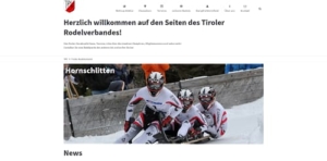 Webseite des Tiroler Rodelverbands